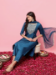 Picture of Bewitching Silk Steel Blue Readymade Salwar Kameez