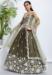 Picture of Pretty Georgette Dark Olive Green Lehenga Choli