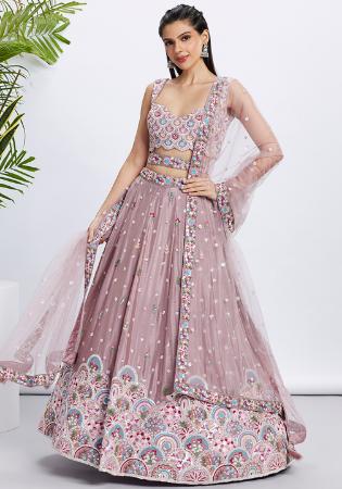 Picture of Pleasing Georgette Thistle Lehenga Choli