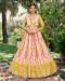 Picture of Appealing Chiffon Pale Golden Rod Lehenga Choli