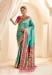 Picture of Beauteous Silk Teal Saree