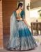 Picture of Beautiful Chiffon Teal Lehenga Choli