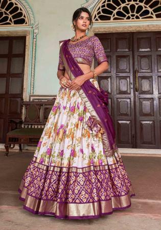 Picture of Amazing Silk Brown Lehenga Choli