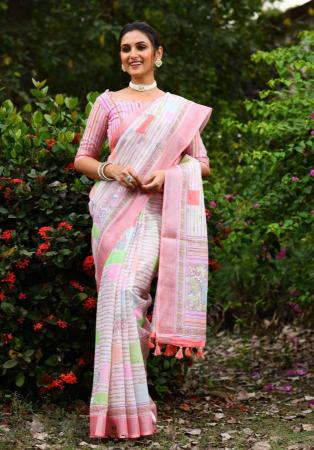 Picture of Sublime Linen Thistle Saree