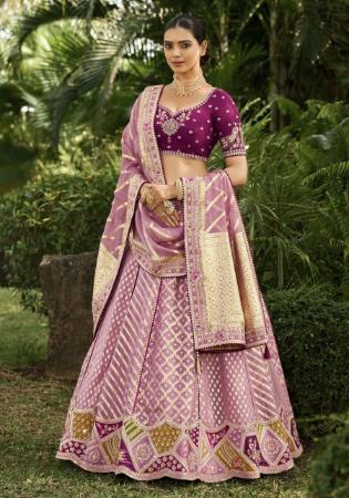 Picture of Alluring Silk Rosy Brown Lehenga Choli