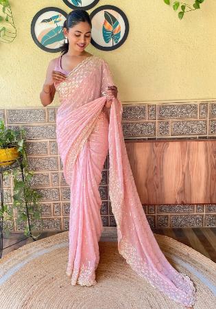 Picture of Radiant Georgette Wheat Saree