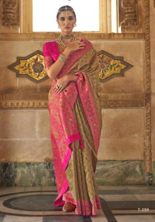 Picture of Alluring Silk Saddle Brown Saree