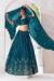 Picture of Good Looking Georgette Teal Readymade Lehenga Choli