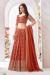 Picture of Alluring Georgette Fire Brick Readymade Lehenga Choli