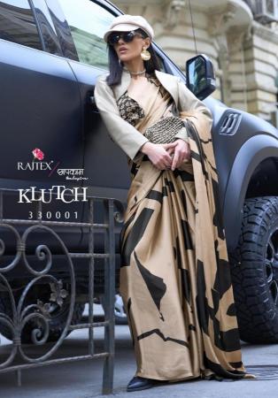 Picture of Stunning Crepe & Satin & Silk Tan Saree