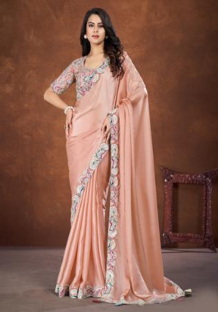 Picture of Gorgeous Net & Silk Burly Wood Saree