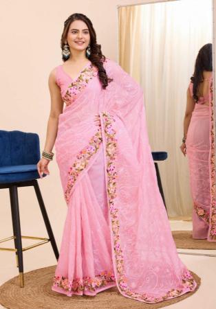 Picture of Fascinating Silk Light Pink Saree