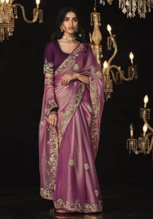 Picture of Stunning Silk Rosy Brown Saree