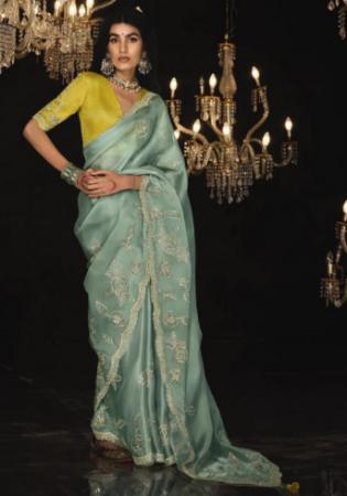 Picture of Marvelous Silk Dark Sea Green Saree