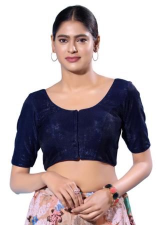 Picture of Charming Chiffon Midnight Blue Designer Blouse