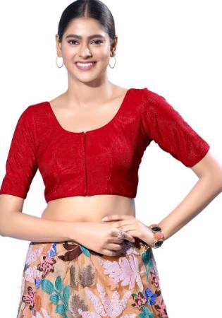 Picture of Classy Chiffon Dark Red Designer Blouse