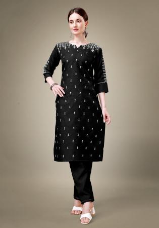 Picture of Appealing Cotton Black Kurtis & Tunic