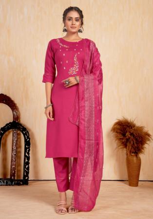 Picture of Bewitching Rayon Deep Pink Readymade Salwar Kameez