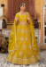 Picture of Nice Net & Silk Dark Golden Rod Lehenga Choli