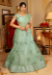 Picture of Georgette & Net Dark Sea Green Lehenga Choli