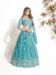 Picture of Fascinating Georgette Light Steel Blue Lehenga Choli