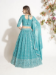 Picture of Fascinating Georgette Light Steel Blue Lehenga Choli