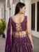 Picture of Appealing Georgette Saddle Brown Lehenga Choli