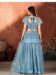 Picture of Sightly Net Cadet Blue Lehenga Choli