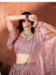 Picture of Splendid Net Rosy Brown Lehenga Choli