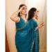 Picture of Shapely Silk & Organza Teal Saree