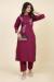 Picture of Resplendent Cotton & Silk Brown Kurtis And Tunic