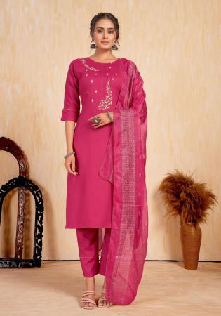 Picture of Rayon Pale Violet Red Readymade Salwar Kameez