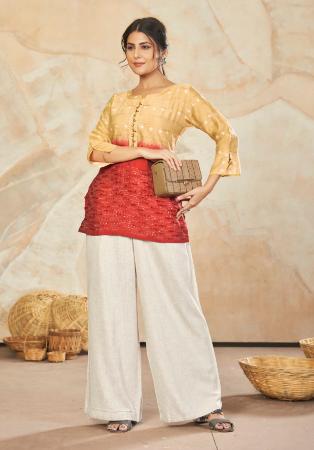 Picture of Wonderful Silk Khaki Kurtis & Tunic