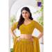 Picture of Chiffon & Georgette Dark Golden Rod Readymade Lehenga Choli