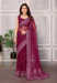 Picture of Beauteous Net Saddle Brown Saree