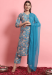 Picture of Rayon Dark Slate Grey Readymade Salwar Kameez