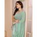 Picture of Stunning Chiffon Dark Sea Green Saree