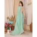 Picture of Stunning Chiffon Dark Sea Green Saree