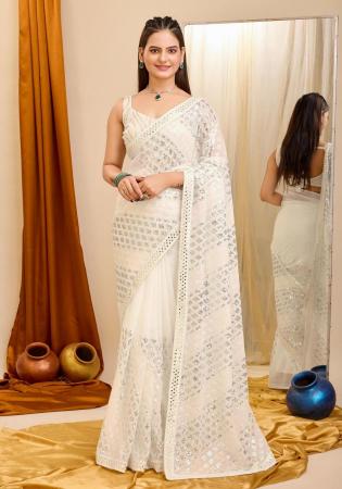 Picture of Grand Georgette Linen Saree