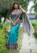 Picture of Shapely Silk Dark Cyan Saree