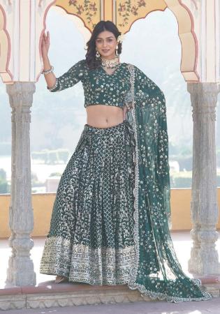 Picture of Resplendent Georgette Slate Grey Lehenga Choli