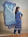 Picture of Crepe Dark Slate Blue Straight Cut Salwar Kameez