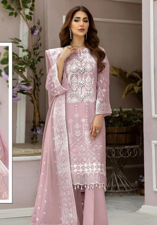 Picture of Elegant Organza Thistle Straight Cut Salwar Kameez