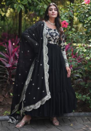 Picture of Good Looking Georgette Black Readymade Gown