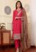 Picture of Georgette Fire Brick Straight Cut Salwar Kameez