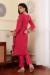 Picture of Georgette Fire Brick Straight Cut Salwar Kameez