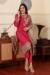 Picture of Georgette Fire Brick Straight Cut Salwar Kameez