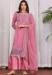 Picture of Georgette Pale Violet Red Straight Cut Salwar Kameez