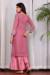 Picture of Georgette Pale Violet Red Straight Cut Salwar Kameez