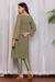 Picture of Georgette Medium Sea Green Straight Cut Salwar Kameez